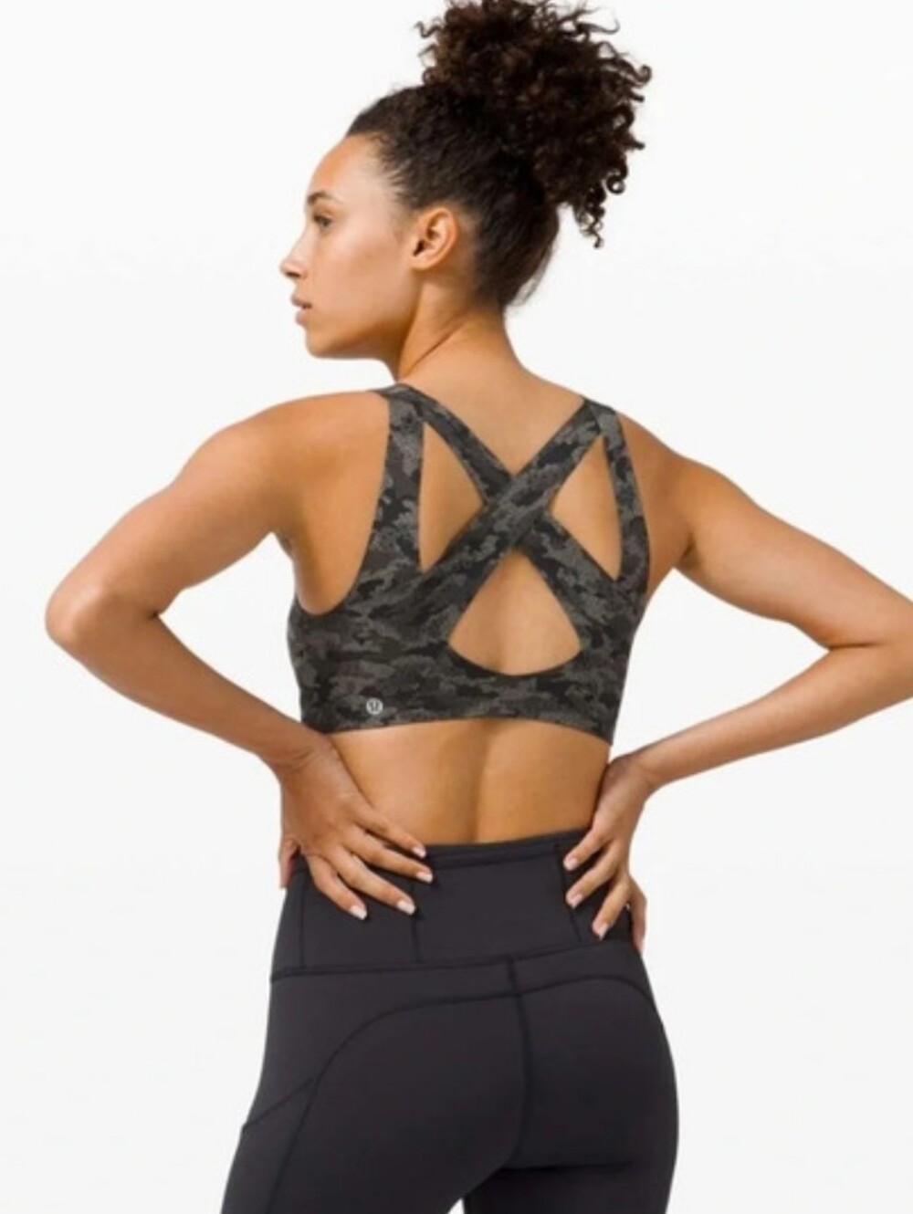 Lululemon Camo Enlite Front Zip Sports Bra 38C
